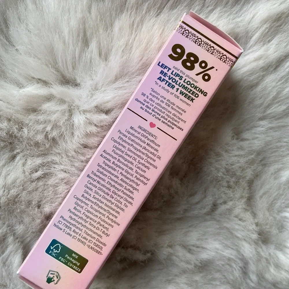 Too Faced Lip Injection Maximum Plump Lip gloss  Cotton candy kisses peachy pink